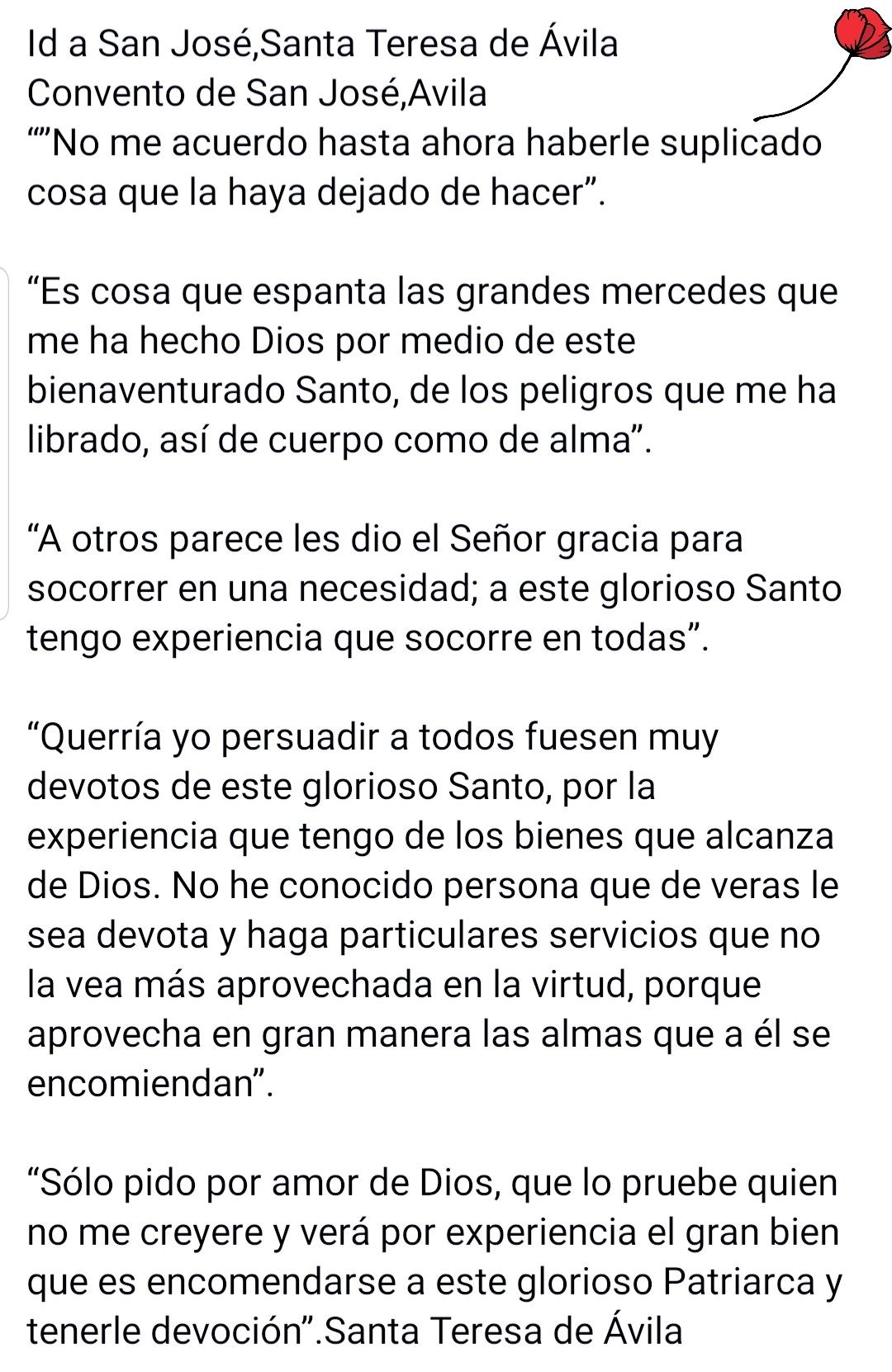 San José - No Me Acuerdo Hasta Ahora Haberle Suplicado Cosa Que La Haya