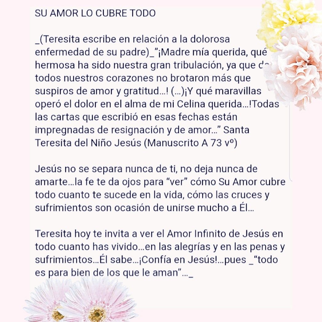 Santa Teresita del Niño Jesús - Te Amo Santa Teresita Del Nino Jesus