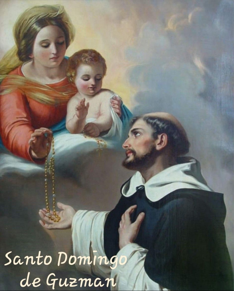 Santo Domingo de Guzman - Amado Por Jesucristo Junto A La Santisima Virgen Maria