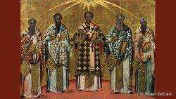 Santos Basilio El Grande y Gregorio Nacianceno, obispos y doctores de la Iglesia