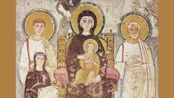 Santos Félix, sacerdote, y Adauto, mártires en la via Ostiense
